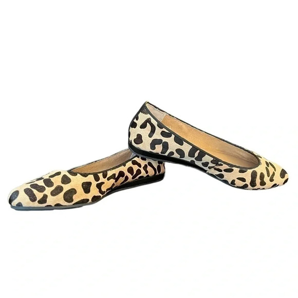 Kelly & Katie Leopard Print Ballet Flats Calf Hair Contemporary Size 6 - Picture 1 of 9
